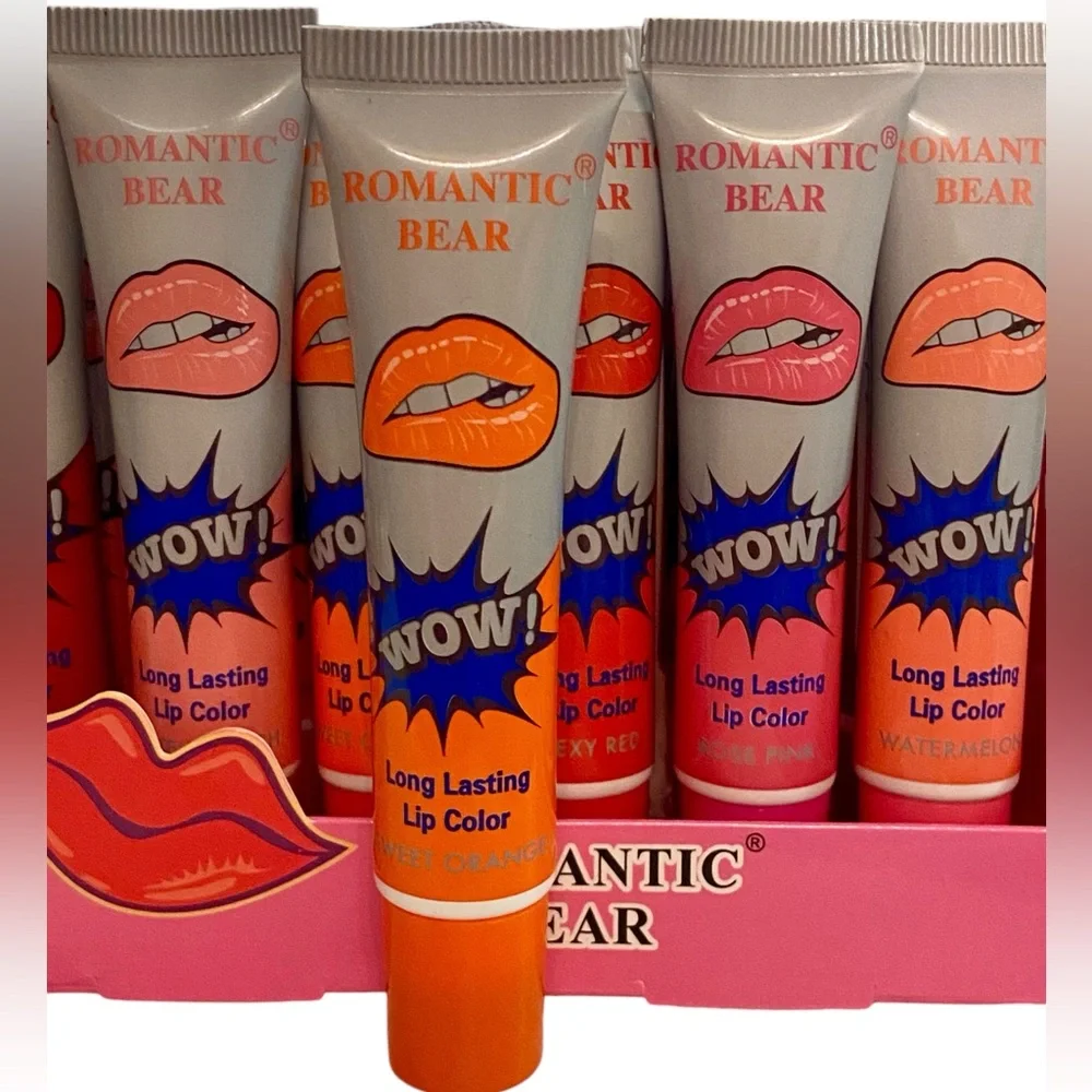 💎 Korean WOW Romantic Bear Sweet Orange Peel Off Tattoo Lip Stain Lip Gloss